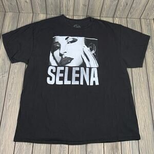 Selena Vintage Men T Shirt Quintanilla Official Merchandise Graphic Black XL Pop